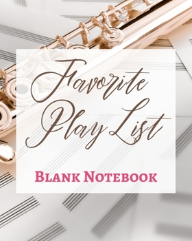 Paperback Favorite Play List - Blank Notebook - Write It Down - Pastel Rose Gold Brown - Abstract Modern Contemporary Unique Book