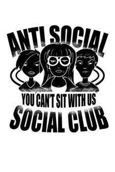 Notizbuch: Anti Social Club Mobbing Einzelgänger Geschenk 120 Seiten, 6X9 (Ca. A5), Karomuster (German Edition)