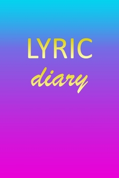 Lyric: Journal Diary | Personalized First Name Personal Writing | Letter L Blue Purple Pink Gold Effect Cover | Daily Diaries for Journalists & ... Taking | Write about your Life & Interests