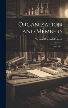 Hardcover Organization and Members: 1921-1922 Book