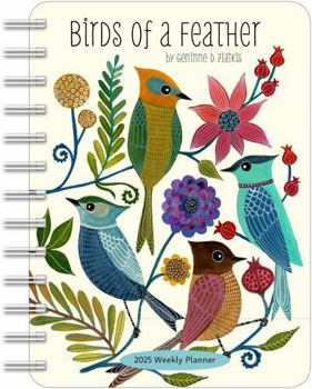 Calendar Birds of a Feather 2025 Weekly Planner Calendar: Watercolor Bird Illustrations by Geninne Zlatkis Book