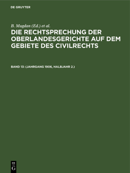 Hardcover (Jahrgang 1906, Halbjahr 2.) [German] Book