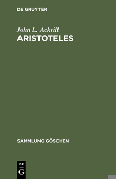 Hardcover Aristoteles: Eine Einführung in Sein Philosophieren [German] Book