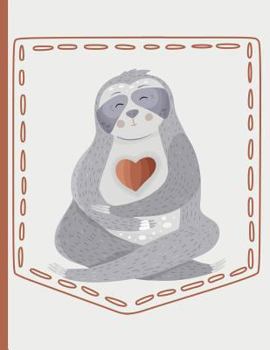 Paperback Sloth Hugging Heart Pocket: Everyday Notebook Book