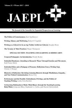 Paperback Jaepl: The Journal of the Assembly for Expanded Perspectives on Learning (Vol. 23, 2017-2018) Book
