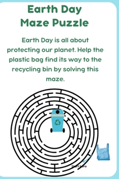 Paperback Earth Day Maze Puzzle for kids Book