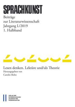 Sprachkunst. Beitrage Zur Literaturwissenschaft / Sprachkunst Beitrage Zur Literaturwissenschaft Jahrgang L/2019 1. Halbband
