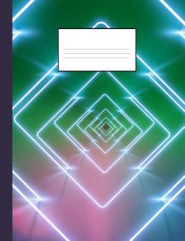 Paperback 80s Notebook: A Fun and Trendy 80's Theme Composition Book: College Ruled, Soft Back: Perfect for School Work: Neon Light Tech Vapor Book