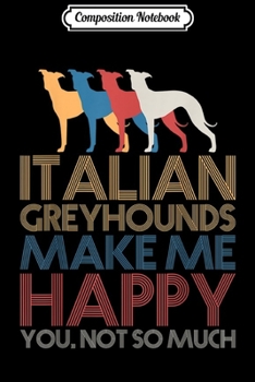 Paperback Composition Notebook: Italian Greyhound Matching Family Group Christmas Gif Journal/Notebook Blank Lined Ruled 6x9 100 Pages Book