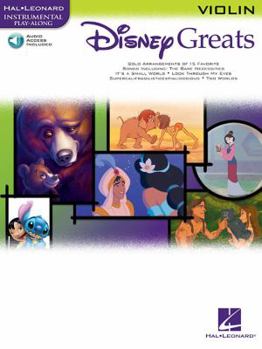 Paperback Disney Greats - Instrumental Play-Alongs for Violin (Book/Online Audio) [With CD (Audio)] Book
