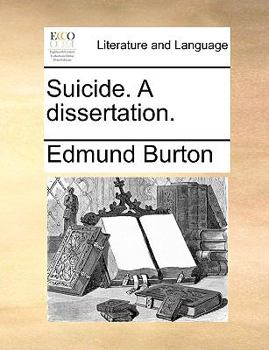 Paperback Suicide. a Dissertation. Book