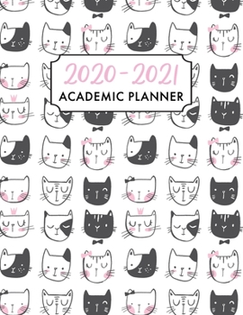 Paperback Academic Planner 2020-2021: Academic Year July 2020 - June 2021, 7 Subject Weekly Student Planner + Monthly Calendars & Goals Section, Homework Pl Book