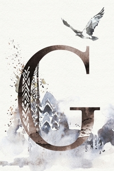 Monthly Planner with Monogram Letter G: Personalized Undated Calendar (Ethnic Design)