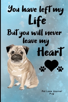 Paperback Pet Loss Journal Pug: Guided Prompt Keepsake Workbook Book