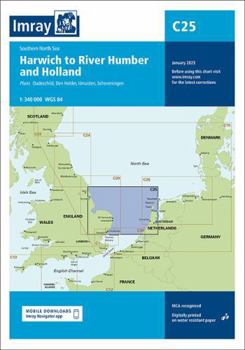Map Harwich to River Humber and Holland by Imray C Series Book