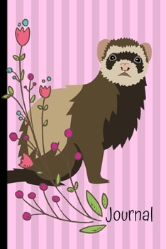Journal: Ferret Pink Journal Lined Blank Paper Diary