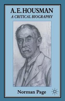 Paperback A. E. Housman: A Critical Biography Book