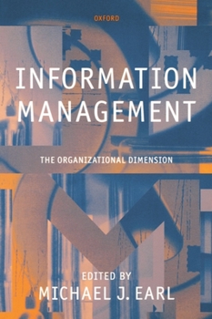 Paperback Information Management: The Organizational Dimension Book