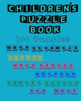 Paperback Children's Puzzle Book: 100 Puzzles Book