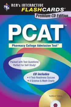 Paperback PCAT (Pharmacy College Admission Test) Flashcard Book Premium Edition W/CD-ROM Book