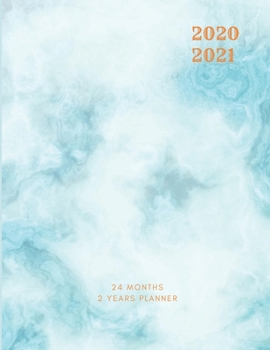Paperback 2020-2021 2 Year Planner Blue Marble Monthly Calendar Goals Agenda Schedule Organizer: 24 Months Calendar; Appointment Diary Journal With Address Book
