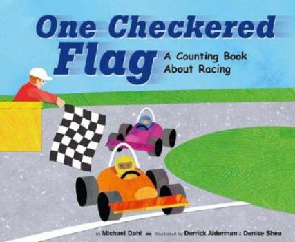 Hardcover One Checkered Flag: A Counting Book about Racing Book