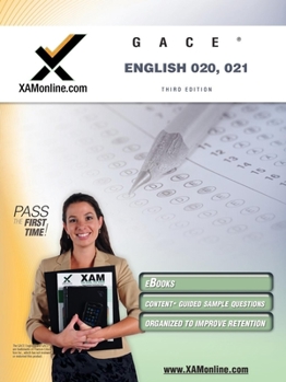 Paperback Gace English 020, 021 Test Prep Teacher Certification Test Prep Study Guide Book