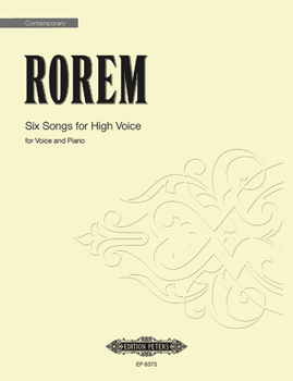 Paperback Six Songs for High Voice: Sheet Book