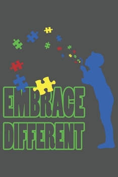 Embrace Different: Asperger Autismus Geschenk Für Autisten Und Autismus Lehrer Dina5 Liniert Notizbuch Tagebuch Planer Notizblock Kladde Journal Malheft Strazze
