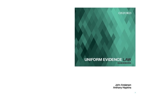 Paperback Uniform Evidence Law Guidebook Book