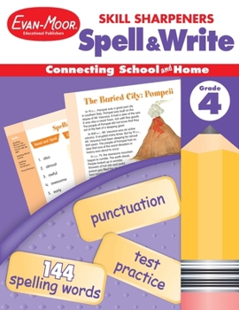 Paperback Skill Sharpeners: Spell & Write, Grade 4 Workbook Book