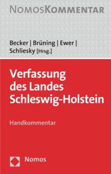 Hardcover Verfassung Des Landes Schleswig-Holstein: Handkommentar [German] Book