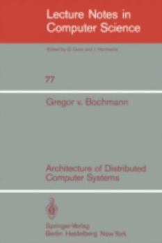 Paperback Architecture of Distributed Computer Systems Book