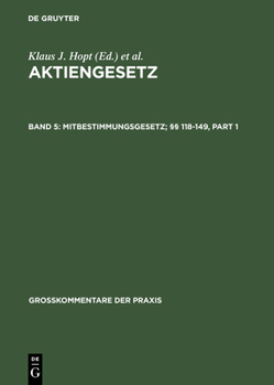 Leather Bound Mitbestimmungsgesetz; §§ 118-149 [German] Book