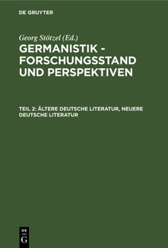 Hardcover Ältere Deutsche Literatur, Neuere Deutsche Literatur [German] Book