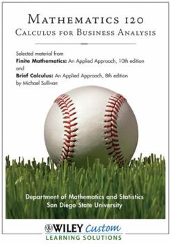 Unknown Binding Mathematics 120 Calculus for Business Analysis Book