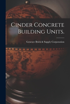 Paperback Cinder Concrete Building Units. Book
