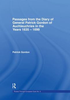 Paperback Passages from the Diary of General Patrick Gordon Book