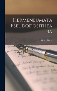 Hardcover Hermeneumata Pseudodositheana [Latin] Book