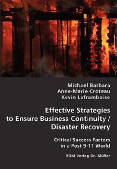 Paperback Effective Strategies to Ensure Business Continuity/Disaster Recovery Book