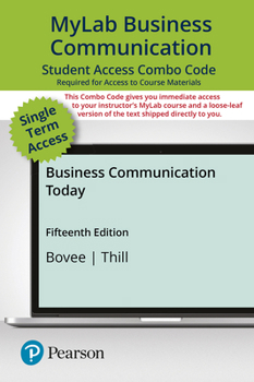Printed Access Code Mylab Business Communication with Pearson Etext -- Combo Access Card -- For Business Communication Today Book