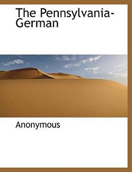Paperback The Pennsylvania-German Book