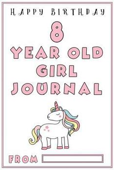 Paperback 8 Year Old Girl Journal: Girls First Journal with Black and White Ruled Lines, Birthday Gifts for Girls; 8 Year Old Girl Gifts Book