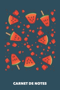Carnet de Notes: Explosion de pastèque A5 pointillé / grille de points - 120 pages pour les gens à la mode (bleu marine) (French Edition)