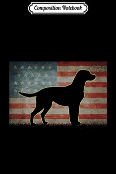 Composition Notebook: Blue Lacy Dog 4th of July American Flag Kids Boys Son Men  Journal/Notebook Blank Lined Ruled 6x9 100 Pages