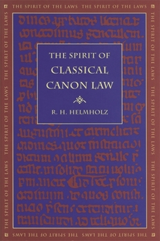 Paperback The Spirit of Classical Canon Law Book