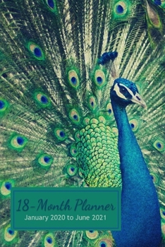 Paperback 18-Month Planner - January 2020 to June 2021: Keep Organized with Monthly & Weekly Views (Peacock Design) Book
