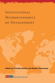 Hardcover Institutional Microeconomics of Development Book