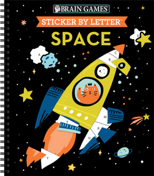 Spiral-bound Brain Games - Sticker by Letter: Space Book