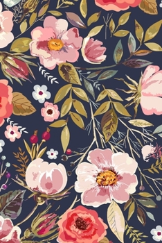 Notebook: 150 Thin-Lined Pages, Great for Students, Teachers, Professors, Dreamers, and Anyone Who Writes, Watercolour Roses on Blue Cover